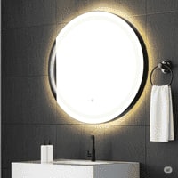 Round LED  Mirror with Lights Dimmable Vanity Mirror
