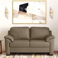 Farina 2 Seater Premium Italian Leather Sofa In Dark Truffle