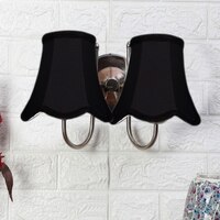 Devansh Dual Steel Metal  Wallmounted Lamp With Cotton Steel Metal  Shade