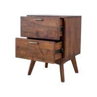 FireSolid Wood  Bedside Table in Provincial Teal Finish
