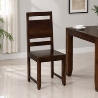 Killian Solid Wood Dining Chair in Provincial Teak Finish - Set of 2