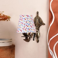 Devansh Metal Electric Wall Light in Antique Gold Colour with Multi Shade Count of 1 Light