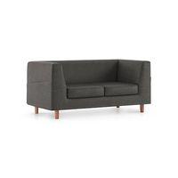 Rubik Essential 2 Seater Fabric Sofa in Steel Colour