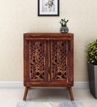 Lifty  Sheesham Wood Shoe Cabinet In Provincial Teak Finish