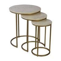 Lorna Metal Side Table in  Gold Finish