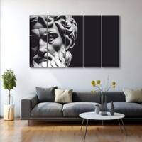 The Castle Decor Greek Art Wall Painting Wooden Framed Digital Painting 27x48 Inch (Style 1)