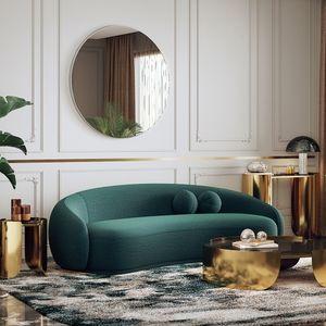 Mia 3 Seater Fabric Sofa In Deep Forest Green