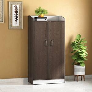 Hayes 18 Pair Shoe Rack In Dark wenge Finish