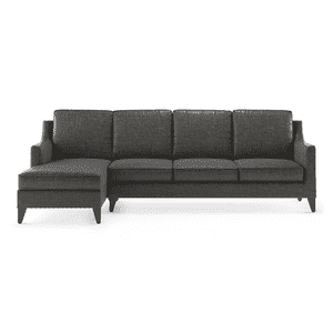 Abbey Sectional Sofa (Colour : Steel, Cushion : Hard, Seater : Left Aligned 3 Seater + Left Aligned Chaise)
