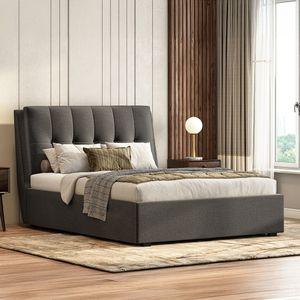 Bornholm Upholstered Storage Bed In Hydraulic (Bed Size : Queen, Colour : Urban Grey)