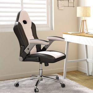 Mika Leatherette Study Chair in White Colour