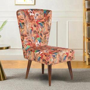Ivoma Solid Wood Lounge Chair In Multicolour