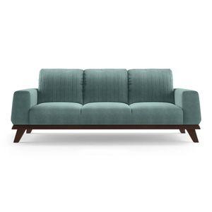 Granada Luxe 3 Seater Fabric Sofa in Dusty Turquoise Velvet Colour
