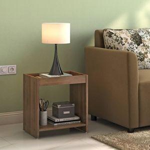 Ally Engineered Wood Side Table in Classic Walnut Finish