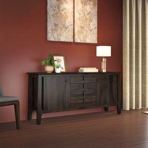 Satori Modern Solid Wood Sideboard in American Walnut Finish