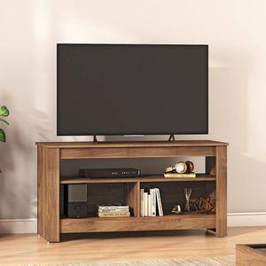 Monroe Engineered Wood Free Standing TV Unit in Classic Walnut Finish