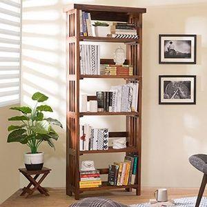 Rhodes Solid Wood Bookshelf in Teak Finish