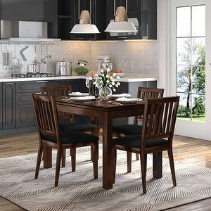 Diner 4 Seater Dining Table Set (With Upholstered Chairs)