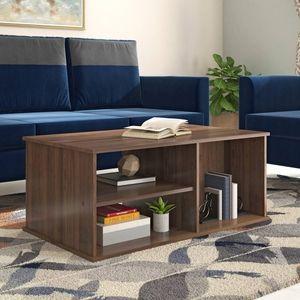 Liam Rectangular Engineered Wood Coffee Table In Classic Walnut Finish