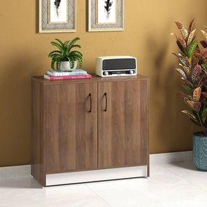 Alex 9 Pair Shoe Rack in Classic Walnut Finish