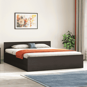 Sadie Queen Size Box Storage Bed In Dark Wenge Finish