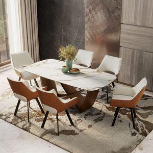 Paloma 6 Seater Pluto Spanish Ceramic Dining Table With Casey Dining Chairs