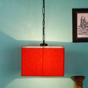 Quentin Orange Fabric Hanging Light