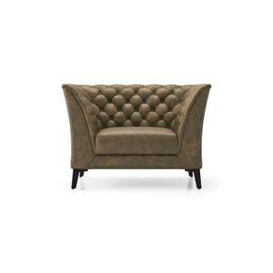 Weston 1 Seater Luxury Italian Leather Sofa In Antique Moss