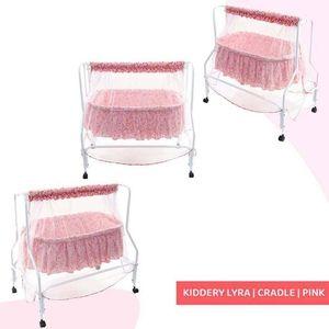 Mira Stainless Steel Baby Cradle with Mosquito Net Pineapple & Heart