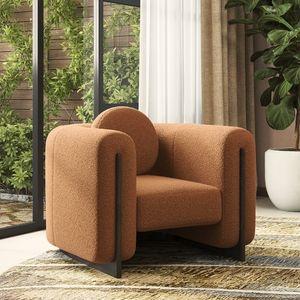 Reno Lounge Chair in Rust Himalaya Boucle Colour