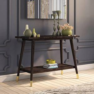 Sinata Solid Wood Console Table in American Walnut Finish