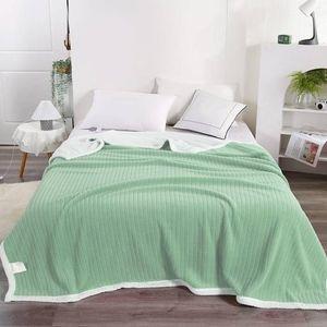 Urban Dream Fashion Stripes Solid Mint Green Blanket