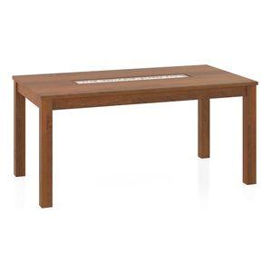 Brighton XL 6 Seater Dining Table In Amber Walnut Finish