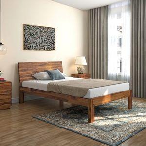 Lipe Non Storage Single Bed In Teak Finish