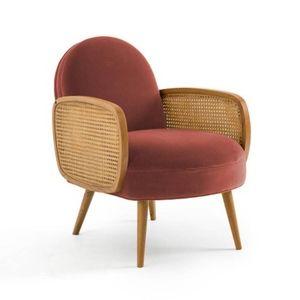 Holden Cane Accent Chair in Pink Colour