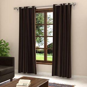 Dawn Blue Polyester Room Darkening Door Curtain