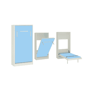 Adona Engineered Wood Bed in Sky Blue Colour