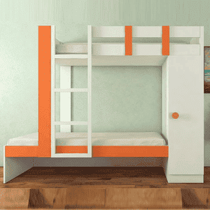 Evita Engineered Wood Box Storage Bunk Bed Light Orange
