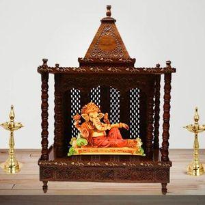 Diya Solid Wood Free Standing Prayer Unit