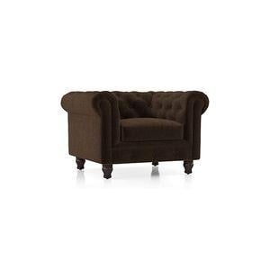 Winchester Premium 1 Seater Fabric Sofa in Dark Earth Colour