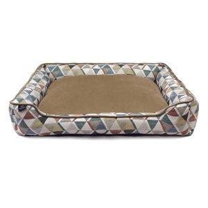 Printed Cuddler Polyester Pets Bed in Multicolor Colour