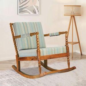 Kamira Solid Wood Lounge Chair In Multicolour