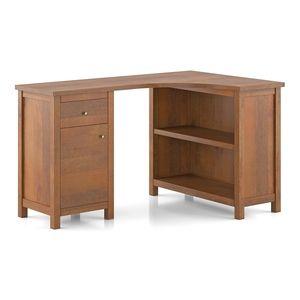 Dickens Corner Desk in Amber Walnut Finish