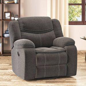 Atticus Single Seater Swivel Rock Recliner in Urban Grey Colour