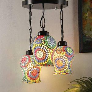 Baker Multicolour Glass Cluster Hanging Light