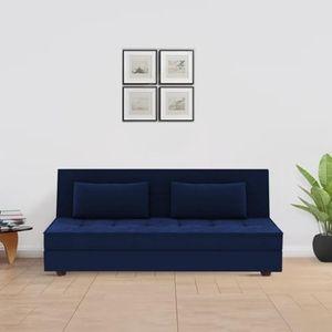 Merson 3 Seater Sofa Cum Bed In Navy Blue Color
