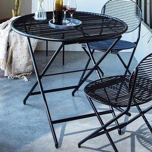 Patio Black Folding Table