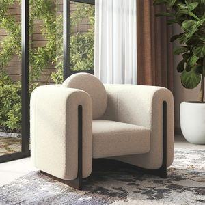 Reno Lounge Chair in White Himalaya Boucle Colour