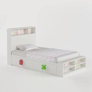 Optimus Prime Engineered Wood Box Storage Bed in Red Colour