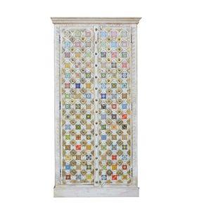 Sirhind Solid Wood 2 Door Wardrobe In White Finish